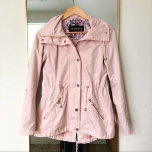 Guess Pink Anorak Rain Jacket Hooded XS